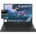 LG Gram 17 Ultra-Lightweight Laptop Intel Evo Platform 13th Gen Intel 12-Core i7-1360P 17.3 IPS WQXGA (2560 x 1600) 16:10 Display 2X Thunderbolt4 WiFi 6E Win11 PRO(16GB|512GB SSD)