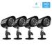 Walmeck security camera Surveillance Camera Infrared Weatherproof CCTV Surveillance Infrared Vision Motion Security Cameras Outdoor Camera Infrared Vision Weatherproof TV Surveillance Kit Funien 4Pcs