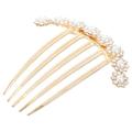 Hair Pin Tiara Hair Volume Clip Hair Side Comb Bride Headpieces for Wedding Rhinestone Hair Clips Girl Headpiece Medium Five-tooth Hair Comb with Diamonds Headgear Imitation Pearls Miss