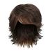 Desertasis men s short wig with brown bangs + hairnet Mens Wig Brown Short Layered Natural Wave Synthetic Male Wigs With Bangs Halloween Cosplay Party Costume Daily Black