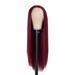 Desertasis ms. long straight wig wine red Wig Long Straight Hair 29 Inch Long Wig Glue Free Heat-resistant Fiber Hair Synthetic High-temperature Silk Wig Suitable For Fashionable Women Red