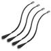 4 Pcs Braid Wig Barrettes Long Ponytail Extension Braided Wigs Bangs Hair Clip Lengthen Black Bow