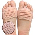 12pcs Metatarsal Sleeve Foot Pads Forefoot Toe Insoles Anti-pain Insole for High Heels Pain Relief(Skin Color)