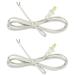 White Lamp Cord 8 Foot Long Replacement Lamp Cord Lamp Repair Part 18/2 SPT-1 Wire UL Listed (2)