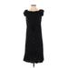 Ann Taylor LOFT Casual Dress - Midi: Black Solid Dresses - Women's Size X-Small Petite