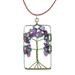 Sylvan Purple,'Tree-Themed Purple and Green Amethyst Pendant Necklace'