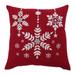 Pillow Perfect Christmas Indoor Decorative Throw Pillow, Complete with Zipper Closure