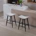 Set of 2 Upholstered Backless Counter Height Bar Stools With Footrest