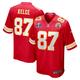 Men's Nike Travis Kelce Red Kansas City Chiefs Super Bowl LVIII Game Jersey