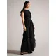 Ted Baker Hazzie Ruffle Maxi Dress, Black