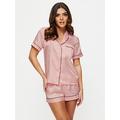 Ann Summers Nightwear & Loungewear Signature Satin Pj Set, Light Pink, Size M, Women