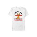 Men's Big & Tall Garfield Is My Valentine Tops & Tees by Mad Engine in White (Size LT)