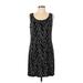 Ronni Nicole Cocktail Dress - Shift: Black Marled Dresses - Women's Size Large