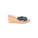 Loeffler Randall Wedges: Slip-on Platform Bohemian Blue Shoes - Women's Size 10 - Open Toe