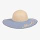 Monnalisa Girls Pale Blue Straw Sun Hat