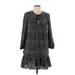 Madewell Casual Dress - Mini Crew Neck 3/4 sleeves: Black Dresses - Women's Size 6