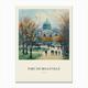Parc De Belleville Paris France 3 Vintage Cezanne Inspired Poster Canvas Print by Travel Poster Collection