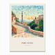 Parc Guell Barcelona Spain 3 Vintage Cezanne Inspired Poster Canvas Print by Travel Poster Collection