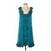 Yoana Baraschi Casual Dress: Teal Dresses - Women's Size 2