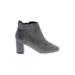 Cole Haan Ankle Boots: Gray Solid Shoes - Women's Size 7 - Almond Toe