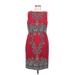 Talbots Casual Dress - Sheath Crew Neck Sleeveless: Red Dresses - Women's Size 12 Petite