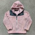 The North Face Jackets & Coats | Little Girl's The North Face Baby Pink Thermal Fleece Hooded Zip Up Jacket 5 | Color: Gray/Pink | Size: 5g