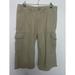 American Eagle Outfitters Pants & Jumpsuits | American Eagle Cargo Capri Pants Size 6 Khaki Mid Rise 100% Cotton Y2k Pockets | Color: Tan | Size: 6
