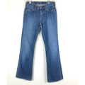 J. Crew Jeans | J. Crew Blue Medium Wash Handsanded Rinse Mid Rise Boot Cut Short Denim Jeans | Color: Blue | Size: 27p