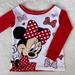 Disney Pajamas | Disney Baby Minnie Red Pajama Top 12m Sleep Euc | Color: Red/White | Size: 12mb