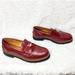 Coach Shoes | Coach Indie Red/ Burgundy Round Toe Leather Chunky Leather Penny Loafers, 8 | Color: Red | Size: 8