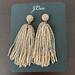 J. Crew Jewelry | J Crew Gold Beaded Tassel Earrings | Color: Gold | Size: Os