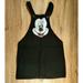 Disney Dresses | Ladies Mickey Mouse Overalls Denim Jumper Dress Size S, Black | Color: Black | Size: S
