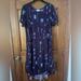 Lularoe Dresses | Lularoe Small Carly Dress. Purple With Blue Arrows. | Color: Blue/Purple | Size: S