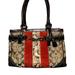 Coach Bags | Coach Euc Vintage Hampton Suede, Python, Leather, And Jacquard Shoulder Bag | Color: Orange/Tan | Size: 12” X 8”