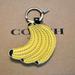 Coach Accessories | Coach Yellow Leather Stitched Banana Keychain Fob Bag Charm | Color: Silver/Yellow | Size: Os