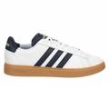 Adidas Shoes | Adidas Grand Court 2.0 Cloudfoam Navy 3 Stripe Men's Casual Shoes Sneakers | Color: Tan/White | Size: Various