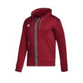 Adidas Jackets & Coats | Adidas Jacket Men's Red Fleece Lined Hood Athletic Full Zip Up Coat Size 2xl New | Color: Red | Size: Xxl