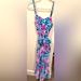 Lilly Pulitzer Dresses | Lilly Pulitzer Maxi Dress Size 0 But Fits 2-4. Worn Once. Like New! | Color: Blue/Pink | Size: 0