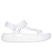 Skechers Women's BOBS Pop Ups 3.0 Sandals | Size 7.0 | White | Textile/Synthetic | Vegan | Machine Washable