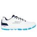 Skechers Men's GO GOLF PRO 6 SL Shoes | Size 8.0 | White/Navy | Synthetic/Textile/Metal | Arch Fit