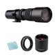 Andoer Camera Super Telephoto Lens 500mm F/8.0-32 Manual Zoom T-Mount + UV/CPL/FLD Filters + 2X 500mm Teleconverter Lens + T2-AI Adapter Ring AI Mount Cameras