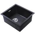 VVHUDA Undercounter Sink Bar Sink Kitchen Sink Black Single Bowl Sink Pantry Small Sink Nano Coating Easy to Clean (Size : 38x30x22cm) (Black 42x35x22cm) small gift