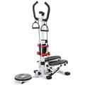 Stepper Machine, Home Stepper with Handle Hand Grip Workout Fitness Machine Sport Exercise Gym (Black White C)