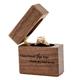 MUUJEE Slim Engagement Ring Box - Engraved Wooden Ring Box for Wedding Ceremony Engagement Proposal, Ring Bearer Box, Christmas Birthday Gift Ideas (The One)