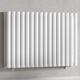960 x 600 mm Modern Horizontal Column Designer Radiator Oval Double Panel Radiator Heater (White)