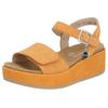 Keilsandalette REMONTE "ELLE-Collection", Damen, Gr. 39, orange, Veloursleder, modisch, Schuhe, Sommerschuh, Sandale, Keilabsatz, mit Soft Foam Ausstattung