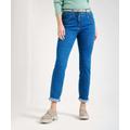 5-Pocket-Jeans RAPHAELA BY BRAX "Style LAURA NEW" Gr. 44K (22), Kurzgrößen, grau (stein) Damen Jeans 5-Pocket-Jeans