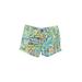 Lilly Pulitzer Khaki Shorts: Blue Bottoms - Women's Size 00 - Medium Wash