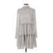 Ted Baker London Casual Dress - DropWaist: Gray Tweed Dresses - Women's Size 4