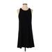 CeCe Casual Dress - Mini Crew Neck Sleeveless: Black Solid Dresses - Women's Size Small